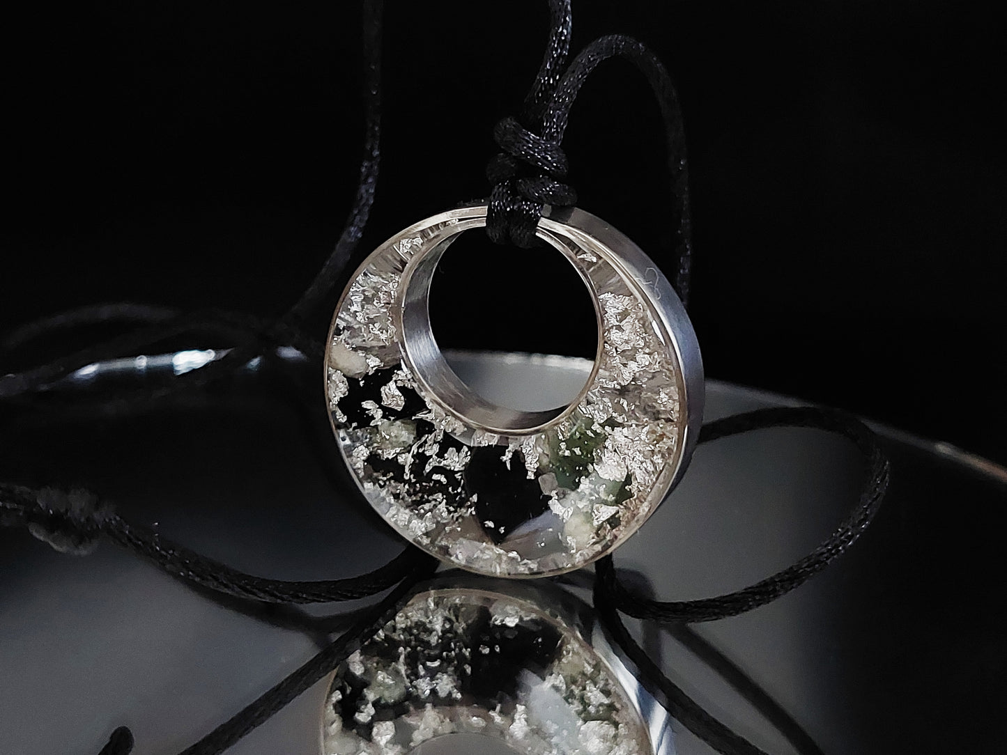 Collar con colgante de orgonita de plata, amuleto con combinación de cristal potente y única