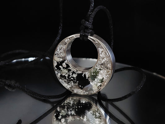 Collar con colgante de orgonita de plata, amuleto con combinación de cristal potente y única