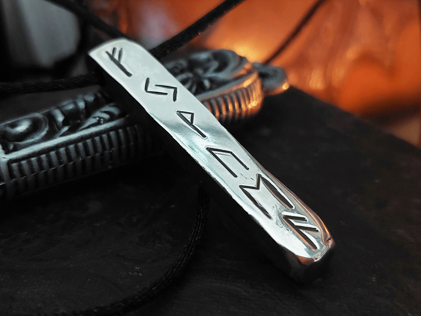 Enchanted Silver wealth and money amulet pendant. Real charm with celtic wealth runes formula.