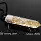Citrine Orgonite Pendant Necklace with 925 sterling silver
