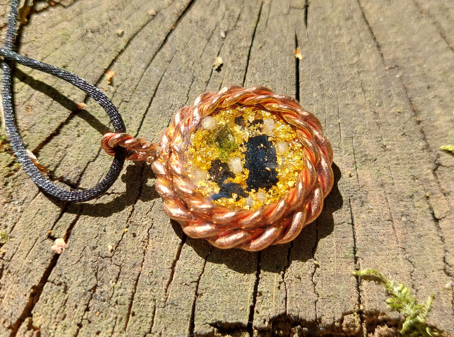 3 Anillos tensores orgonita orgón amuleto colgante con Moldavita, Nuummita, Herkimer, diamantes, muy potente