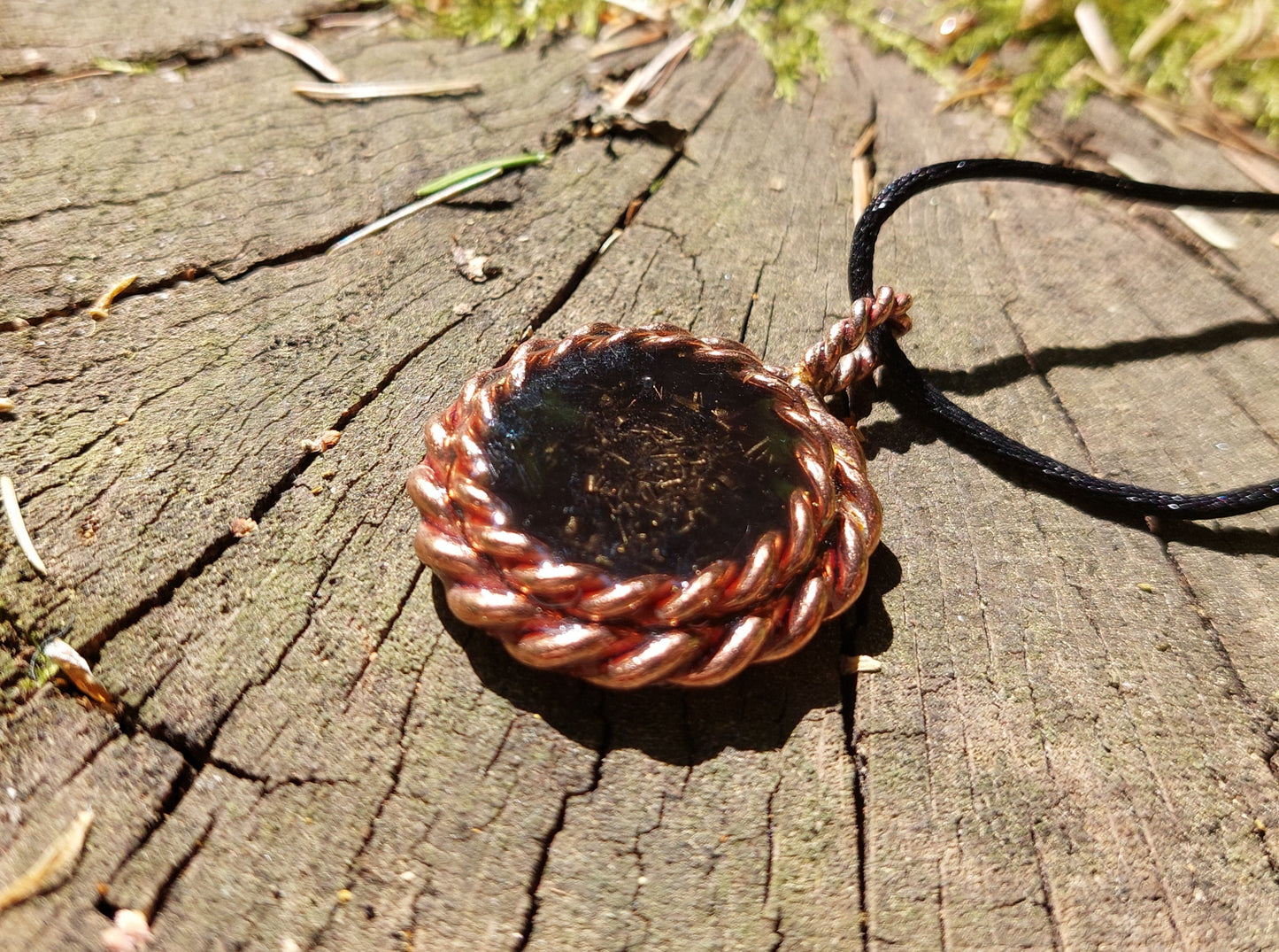 3 Tensor rings orgonite orgone pendant amulet with Black Tourmaline, Herkimer, Elite Shungite, copper, 24k gold, very powerful EMF protection