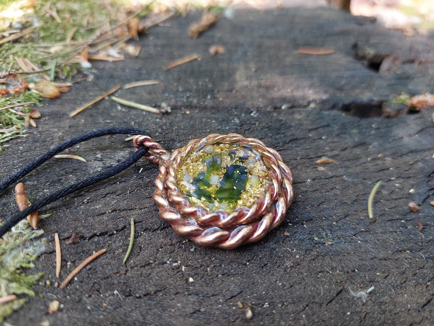 3 Anillos tensores orgonita orgón amuleto colgante con Moldavita, Nuummita, Herkimer, diamantes, muy potente