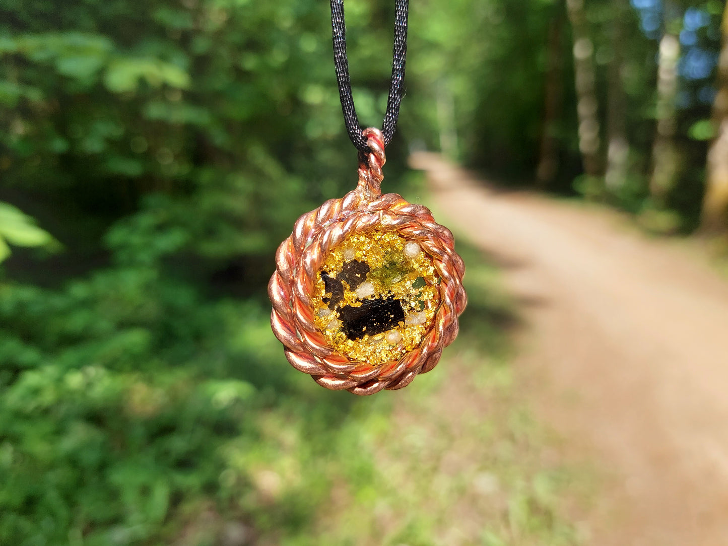 3 Anillos tensores orgonita orgón amuleto colgante con Moldavita, Nuummita, Herkimer, diamantes, muy potente