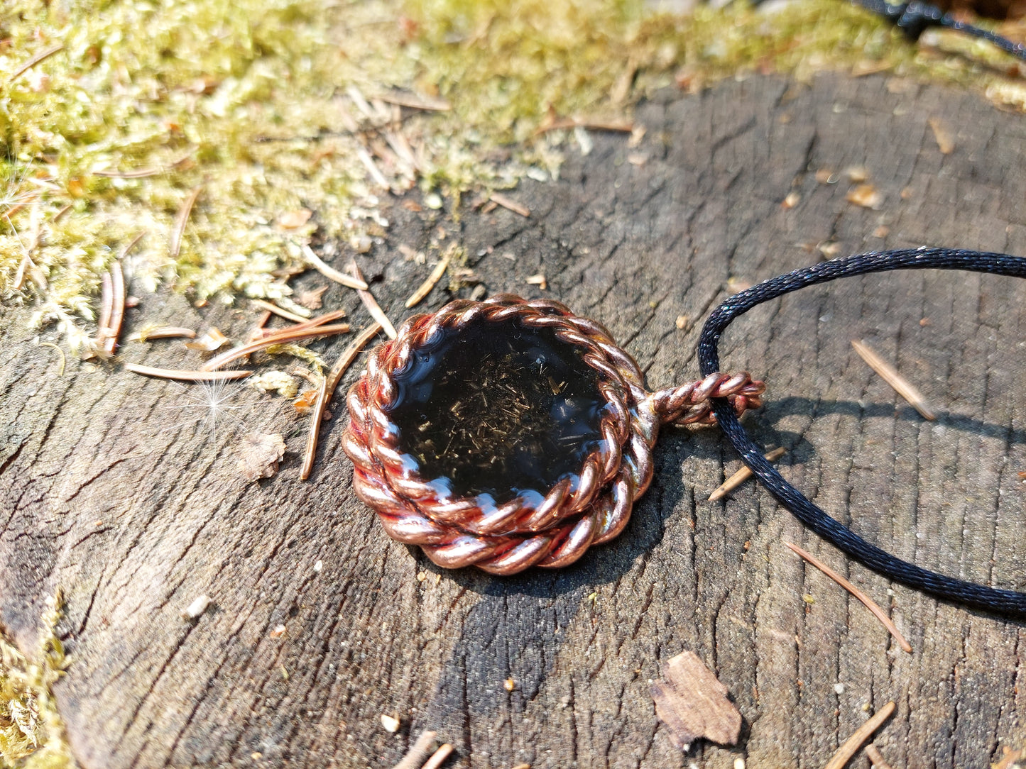 3 Tensor rings orgonite orgone pendant amulet with Black Tourmaline, Herkimer, Elite Shungite, copper, 24k gold, very powerful EMF protection