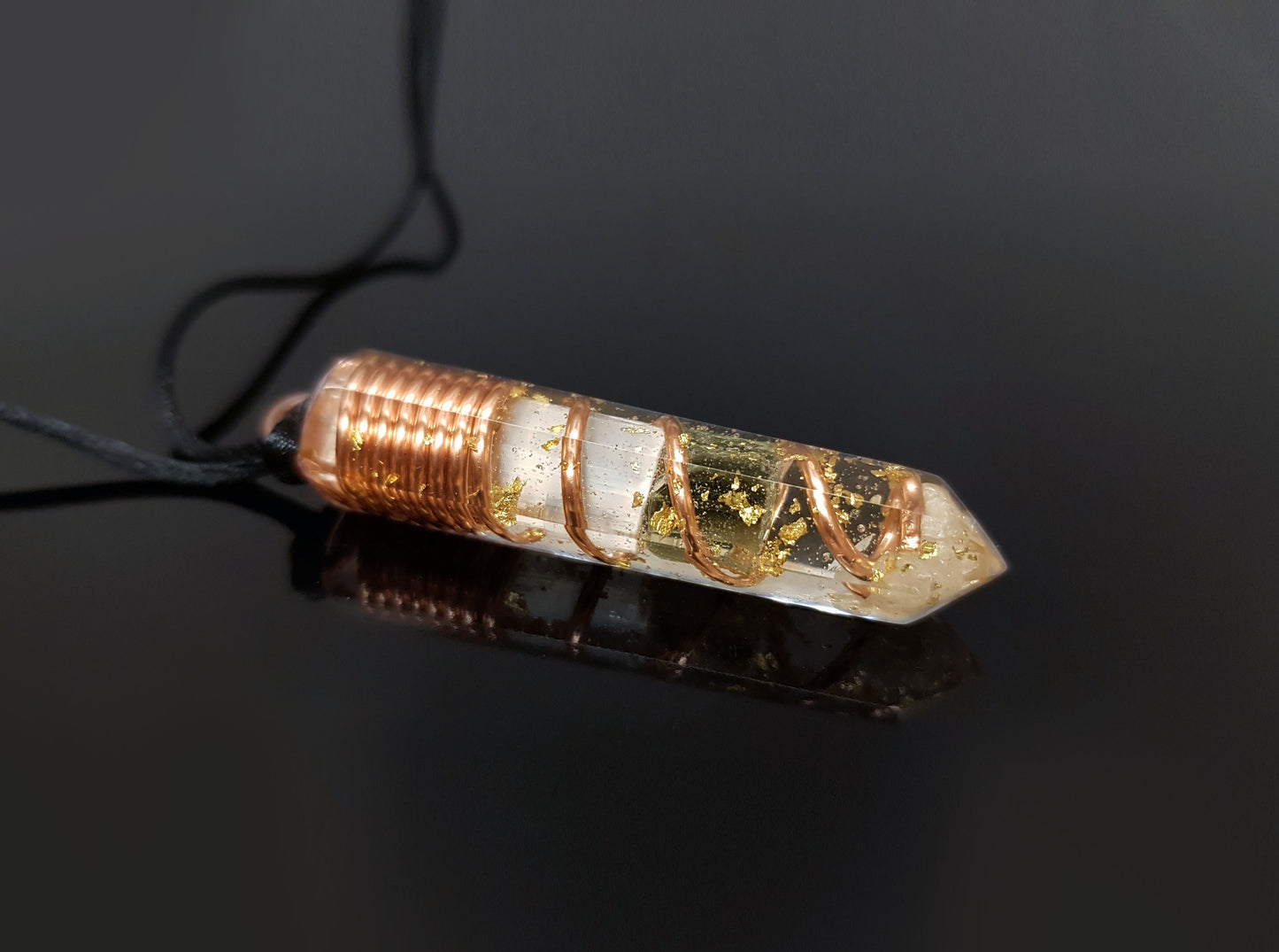 Powerful Orgonite Pendant - Moldavite, Diamonds, Herkimer, Selenite