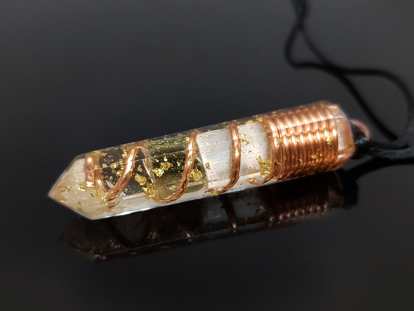 Powerful Orgonite Pendant - Moldavite, Diamonds, Herkimer, Selenite