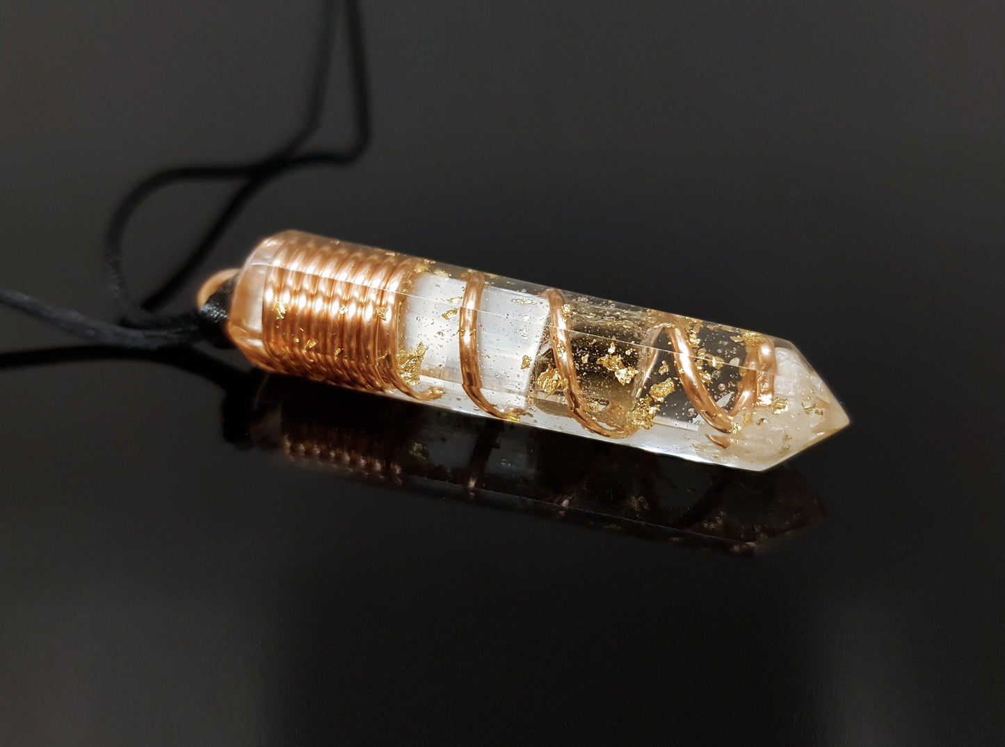 Powerful Orgonite Pendant - Moldavite, Diamonds, Herkimer, Selenite