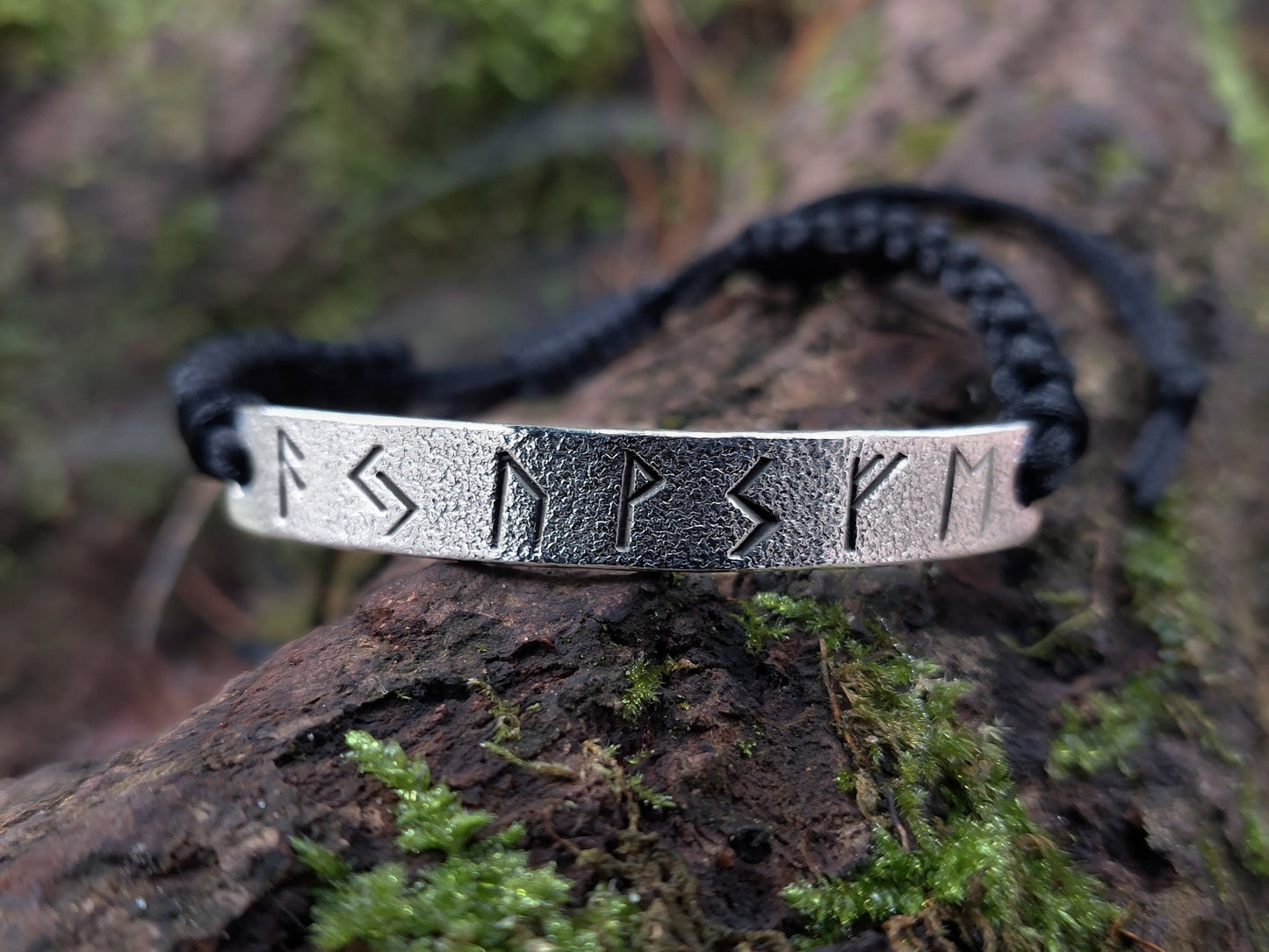 Powerful Viking Rune Bracelet - Good Luck, Wealth, Money Amulet, talisman. Sterling silver, enchanted. Celtic Magic.