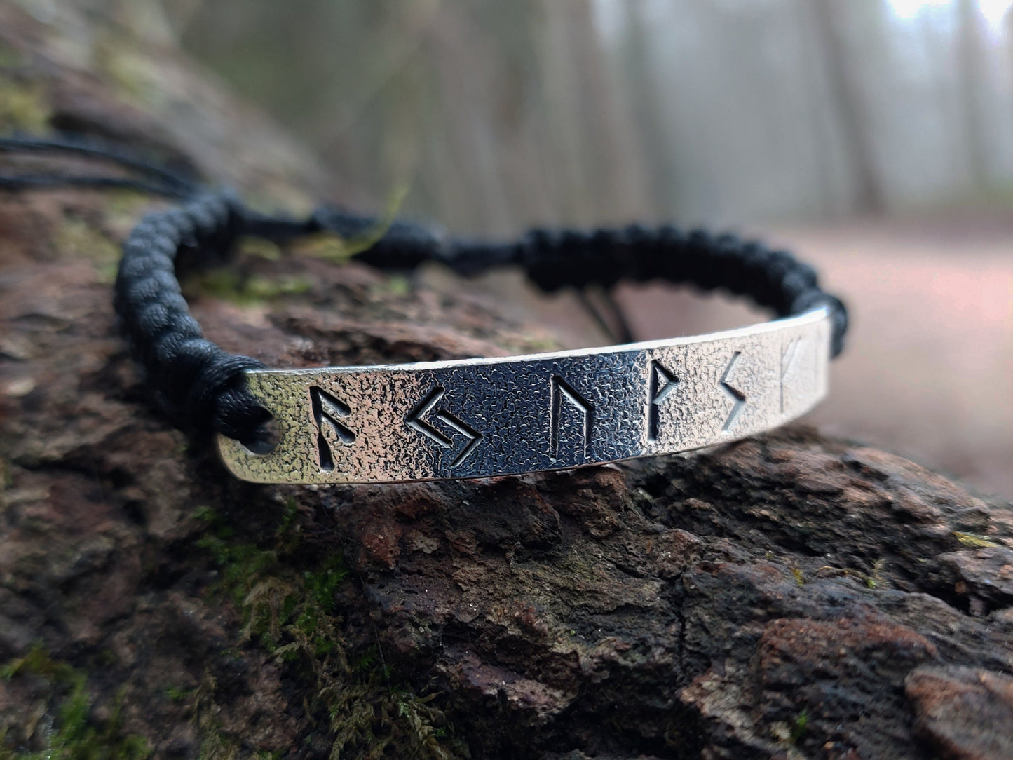 Powerful Viking Rune Bracelet - Good Luck, Wealth, Money Amulet, talisman. Sterling silver, enchanted. Celtic Magic.