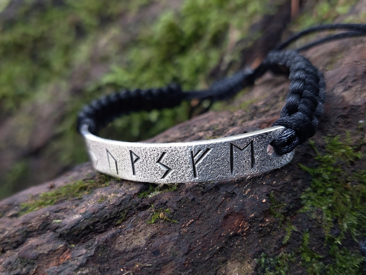 Powerful Viking Rune Bracelet - Good Luck, Wealth, Money Amulet, talisman. Sterling silver, enchanted. Celtic Magic.