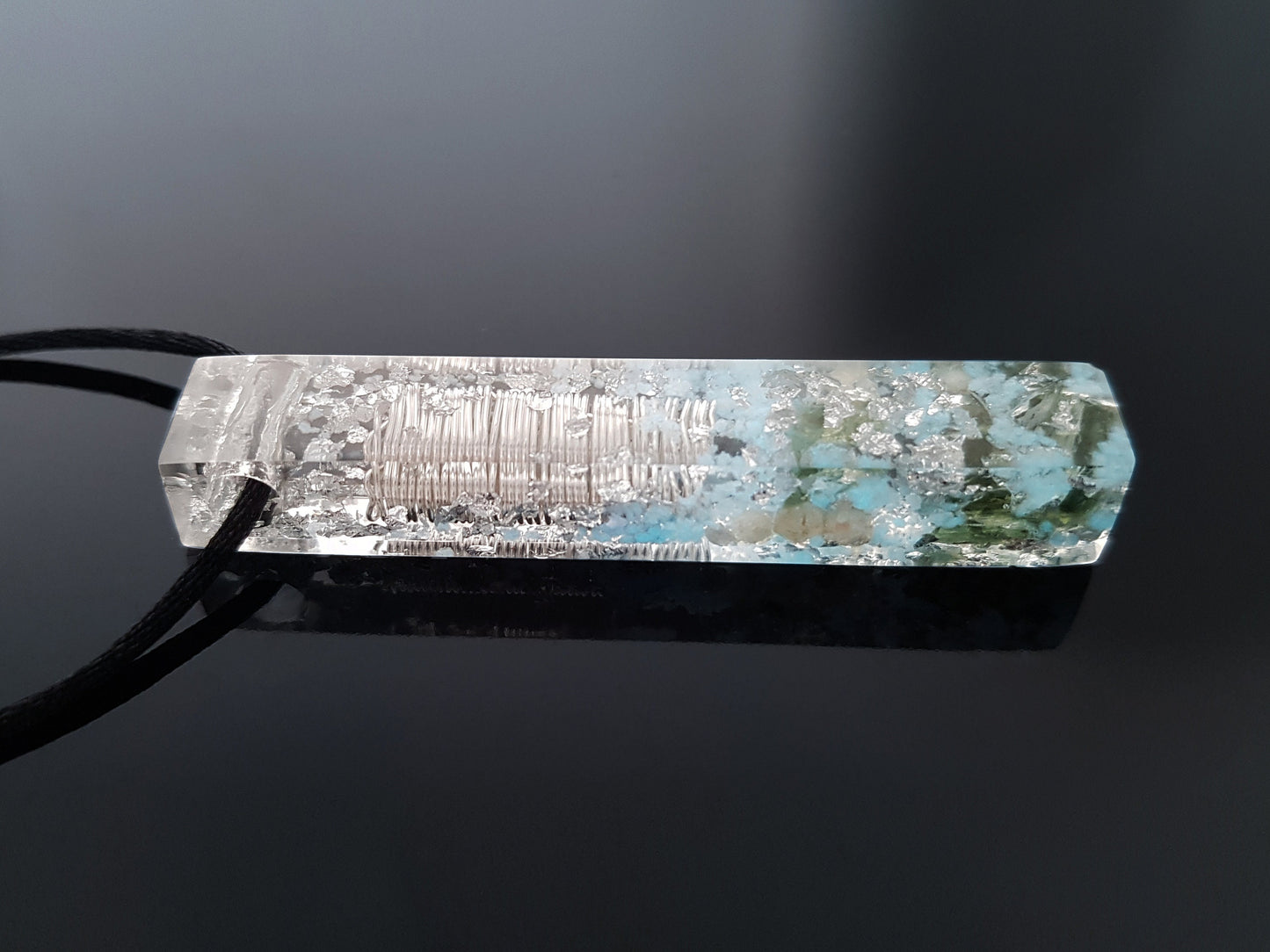 Most Powerful Orgonite orgone pendant, necklace. Moldavite, Herkimer, bestseller orgonite pendant. Glow in the dark.