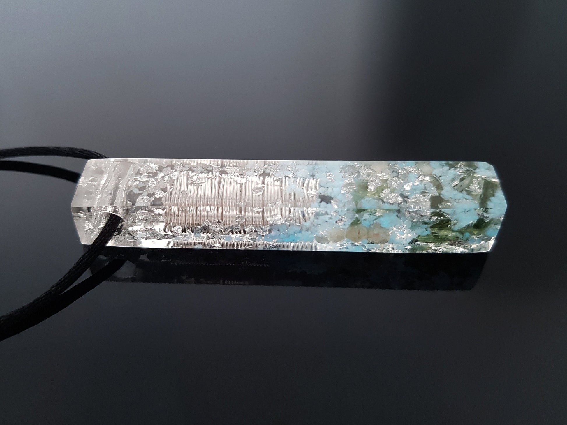 Most Powerful Orgonite orgone pendant, necklace. Moldavite, Herkimer, bestseller orgonite pendant. Glow in the dark.