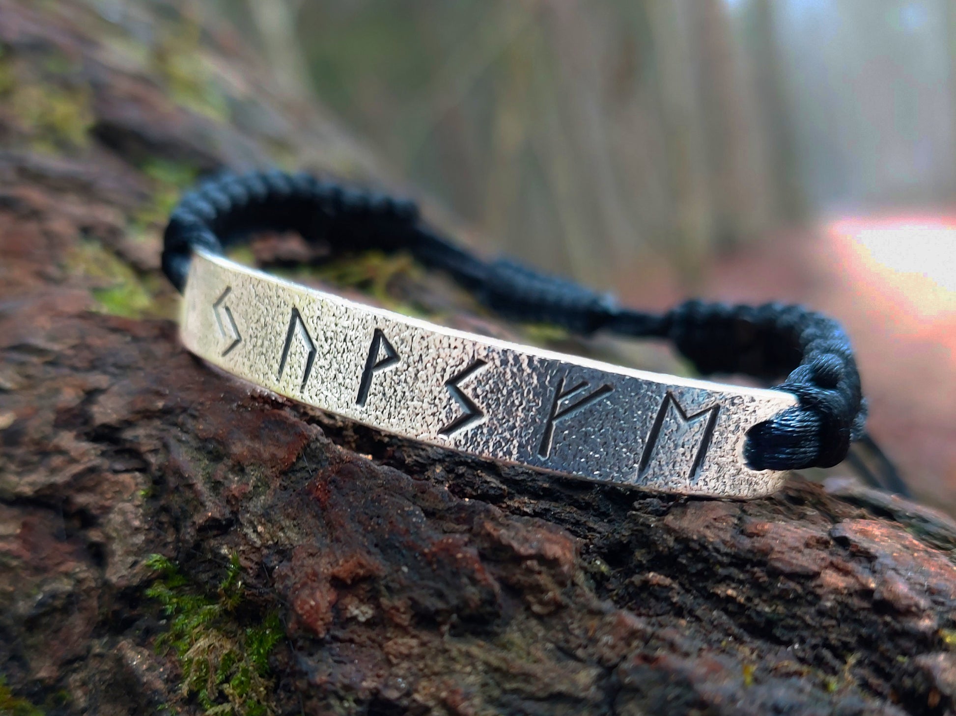 Powerful Viking Rune Bracelet - Good Luck, Wealth, Money Amulet, talisman. Sterling silver, enchanted. Celtic Magic.
