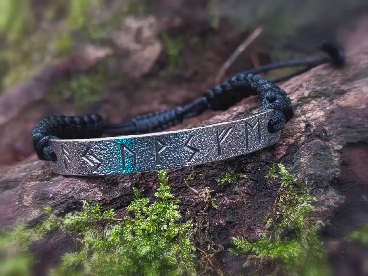 Powerful Viking Rune Bracelet - Good Luck, Wealth, Money Amulet, talisman. Sterling silver, enchanted. Celtic Magic.