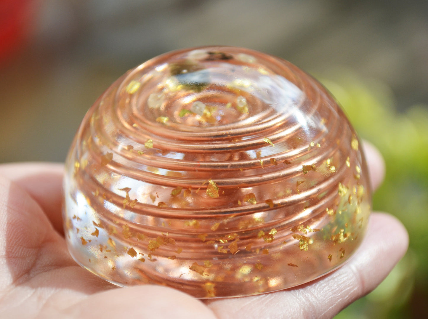 Powerful Orgonite, orgone dome, Most powerful crystals combination with vortex coil, Moldavite Herkimer