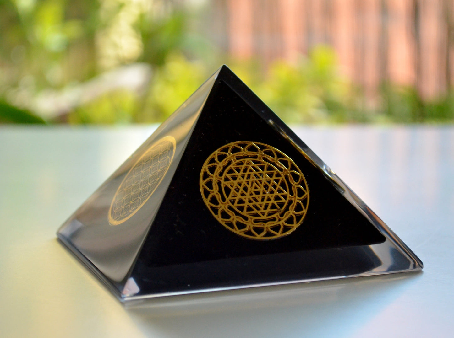 Orgonite orgone pyramid, powerful EMF protection, Reiki Energy Healing, Shungite, black tourmaline, obsidian