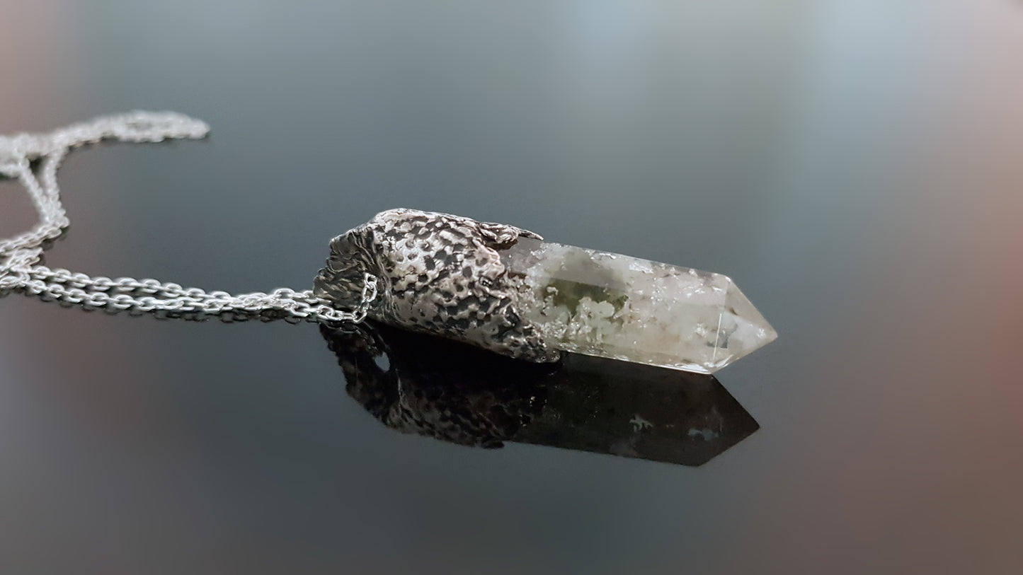 Colgante de orgonita, charm, amuleto, 5 cristales de alta vibración, Diamantes, Herkimer, Pakimer, Danburita, Moldavita