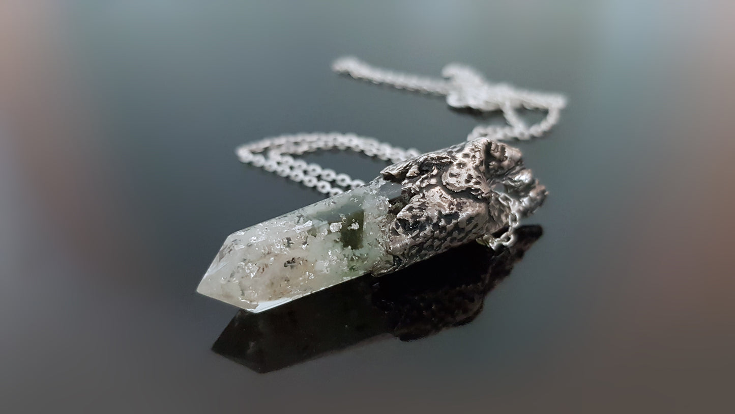 Colgante de orgonita, charm, amuleto, 5 cristales de alta vibración, Diamantes, Herkimer, Pakimer, Danburita, Moldavita