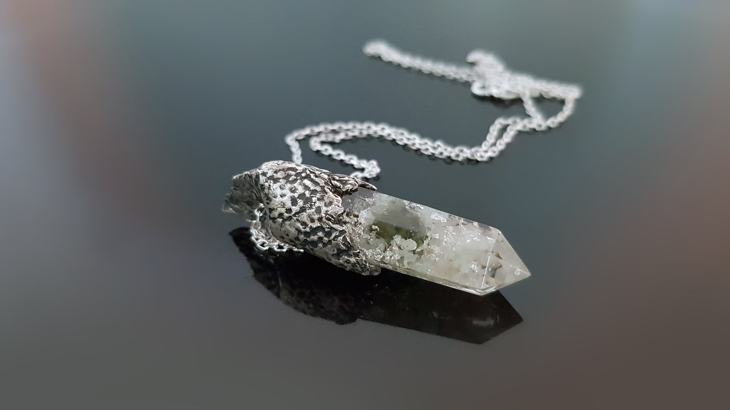 Colgante de orgonita, charm, amuleto, 5 cristales de alta vibración, Diamantes, Herkimer, Pakimer, Danburita, Moldavita