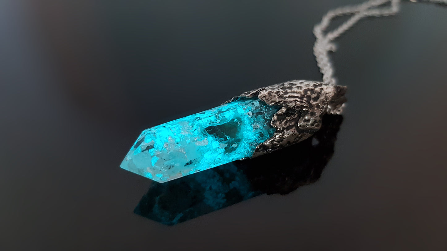 Colgante de orgonita, charm, amuleto, 5 cristales de alta vibración, Diamantes, Herkimer, Pakimer, Danburita, Moldavita