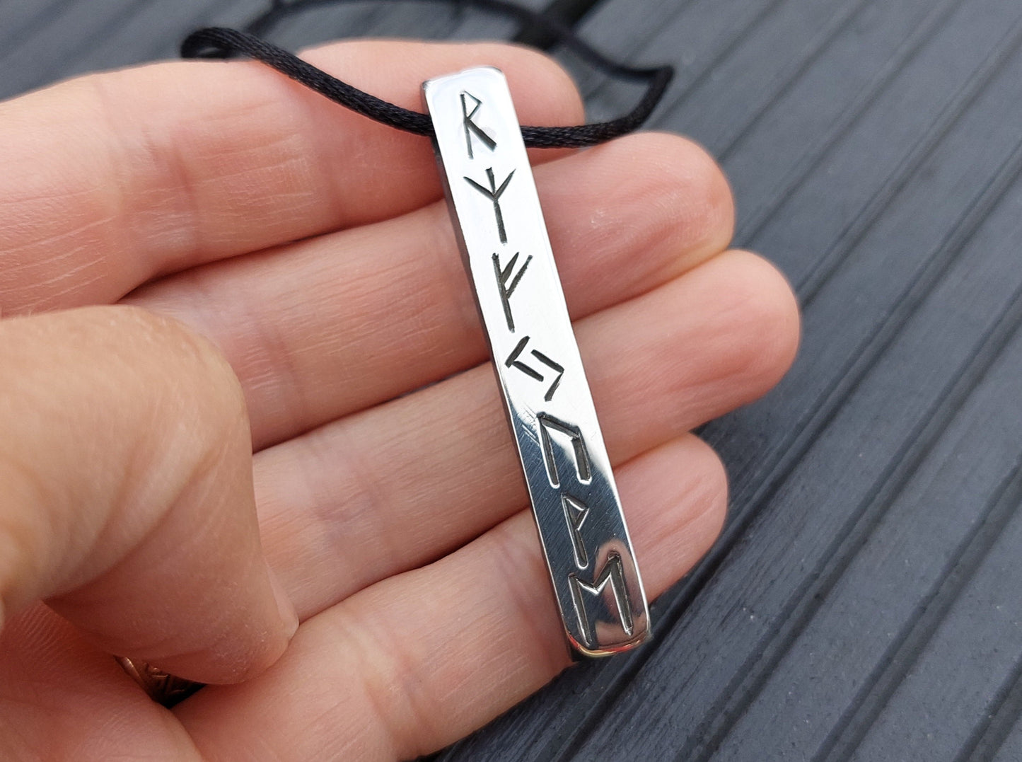 Powerful Rune Amulet with Money Spell to attract Money - Luck and Protection pendant