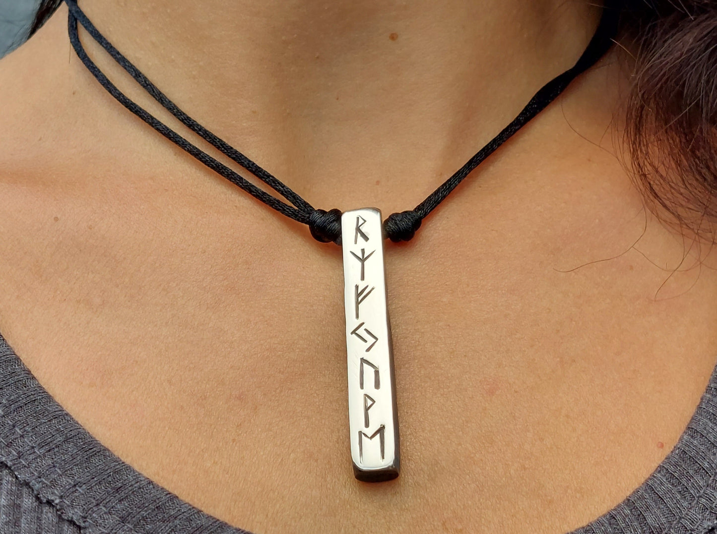 Powerful Rune Amulet with Money Spell to attract Money - Luck and Protection pendant