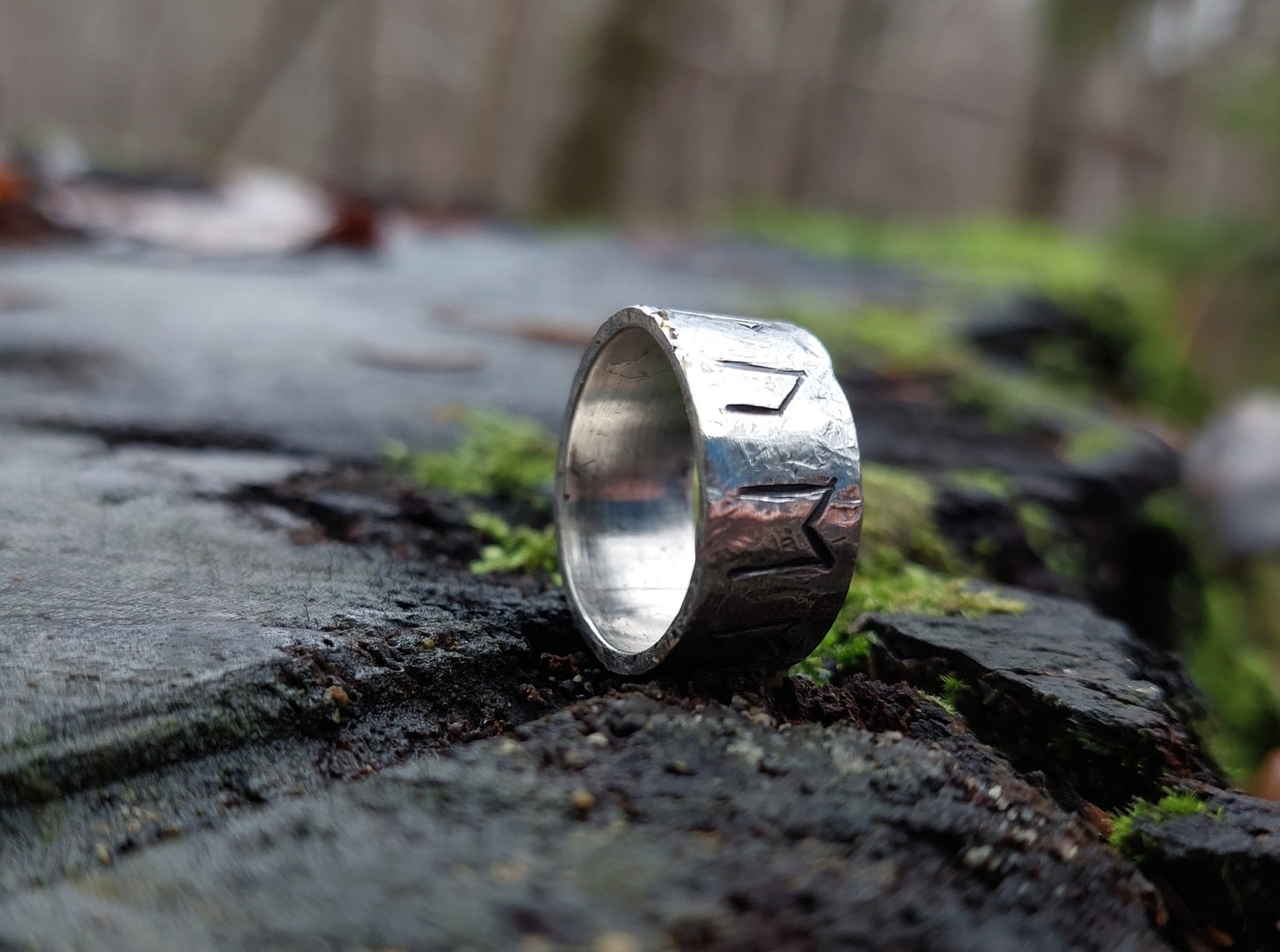 Real Money, luck, prosperity amulet, rustic sterling silver ring with celtic, viking runes formula. Powerful enchanted talisman