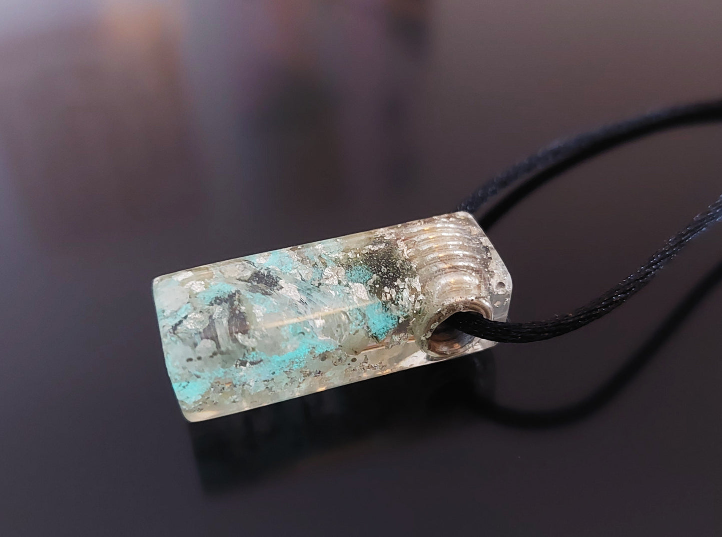 Orgonite orgone pendant, necklace - diamonds, Moldavite, Herkimer, Rhodozite, Danburite, sterling silver, high vibrations