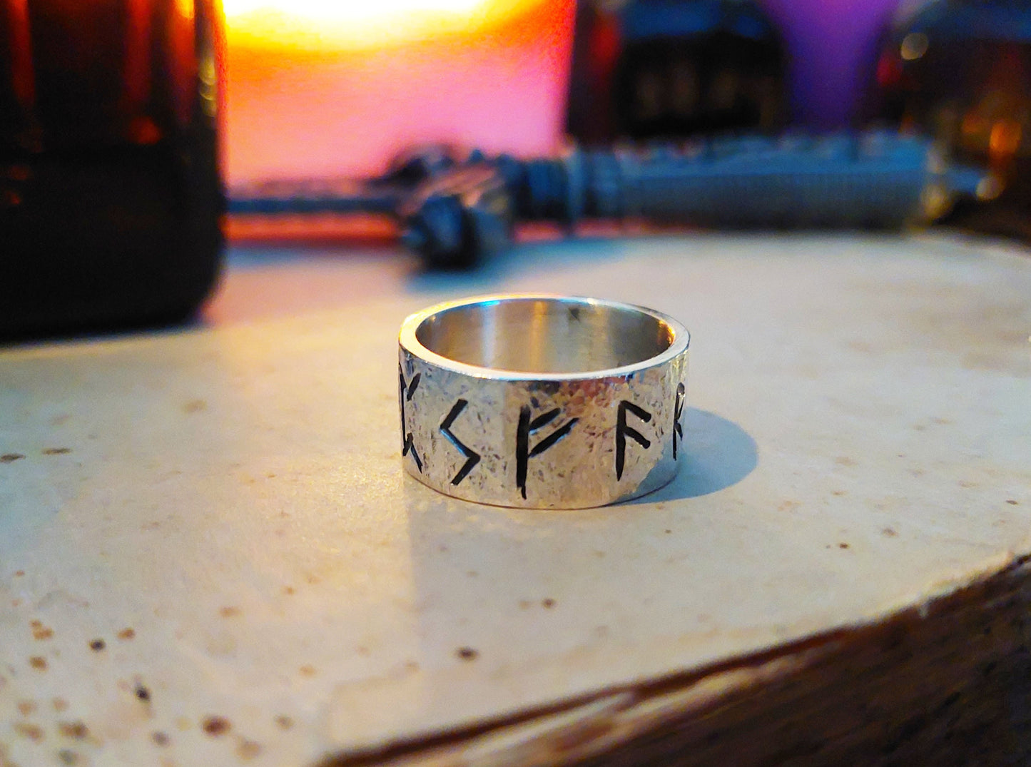 Powerful Viking Ring - Runes Talisman - Luck, Money and Protection Amulet