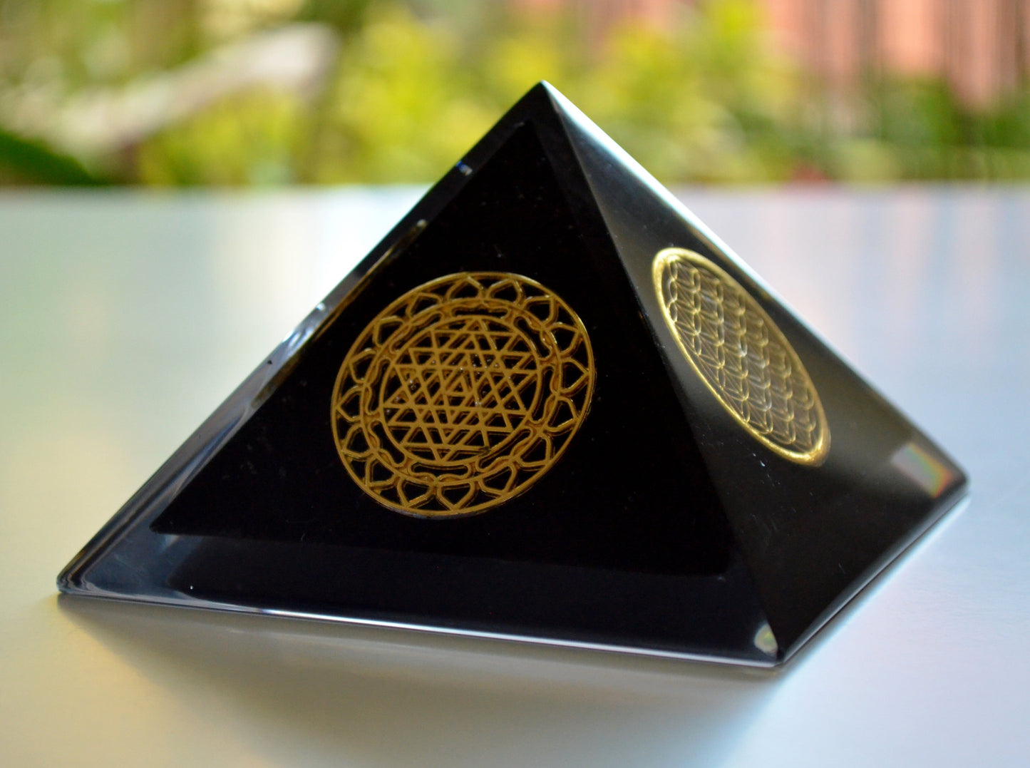 Orgonite orgone pyramid, powerful EMF protection, Reiki Energy Healing, Shungite, black tourmaline, obsidian