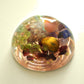 Pocket hemisphere orgonite dome - 7 chakra healing and charging, wealth, money