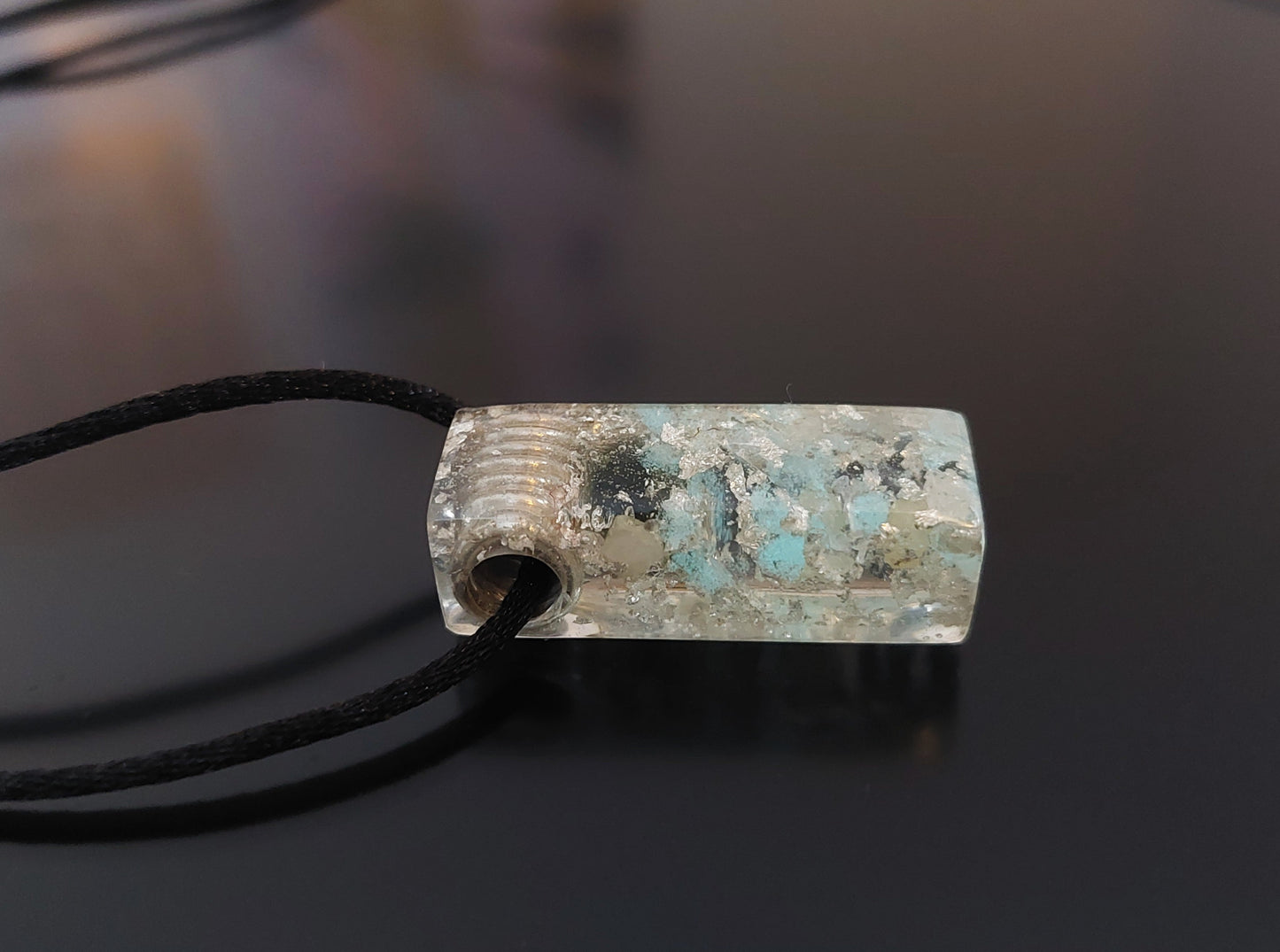 Orgonite orgone pendant, necklace - diamonds, Moldavite, Herkimer, Rhodozite, Danburite, sterling silver, high vibrations