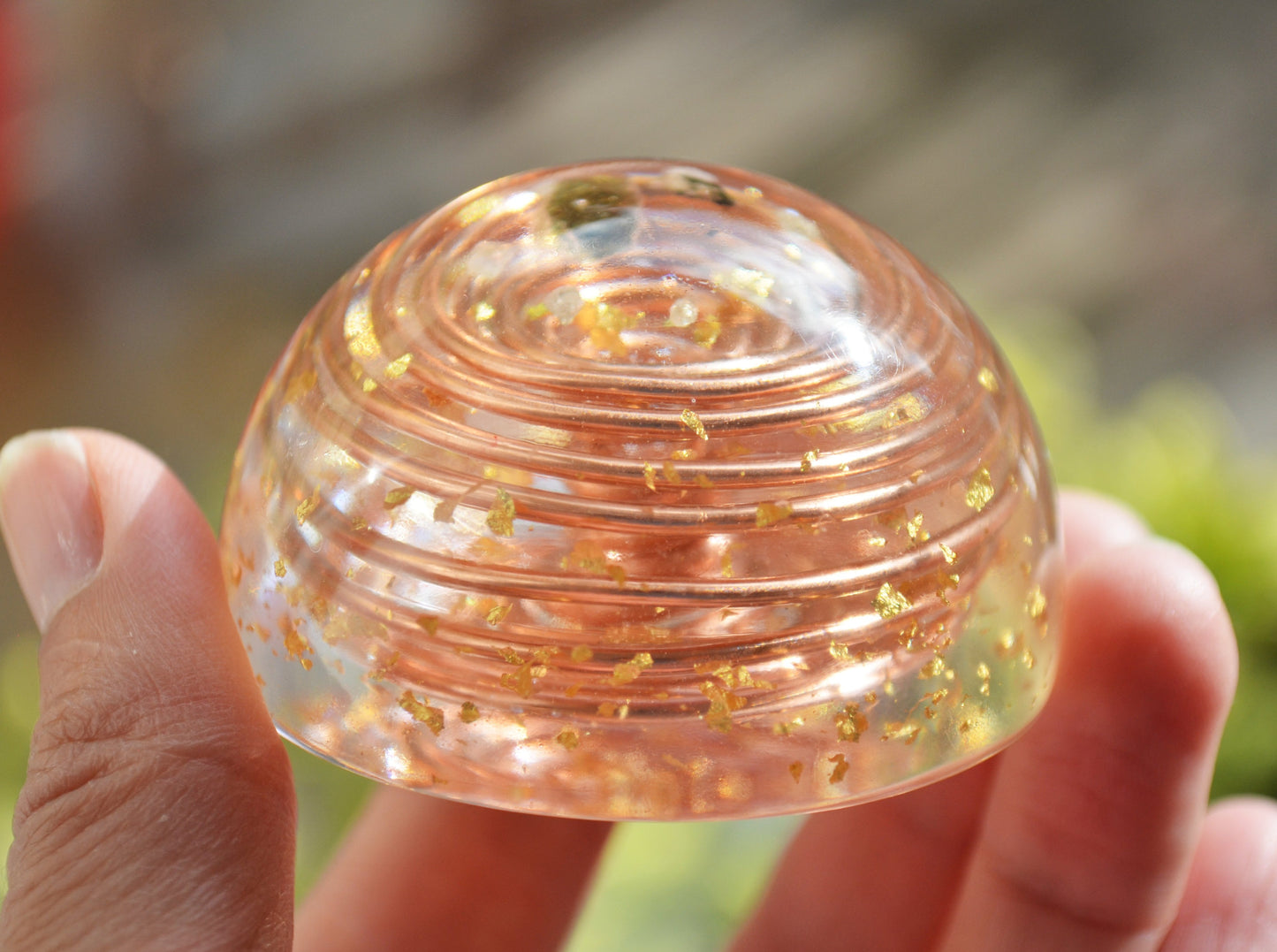 Powerful Orgonite, orgone dome, Most powerful crystals combination with vortex coil, Moldavite Herkimer