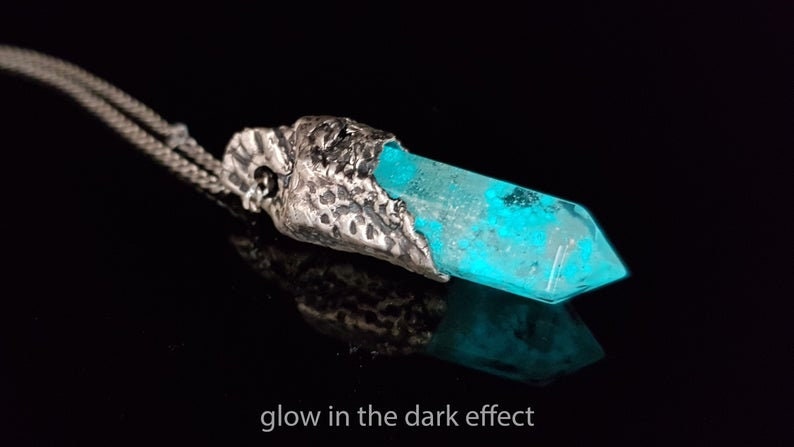 Colgante de orgonita orgón, cristales de alta vibración, 5 diamantes, Herkimer, Danburita, brillo oscuro