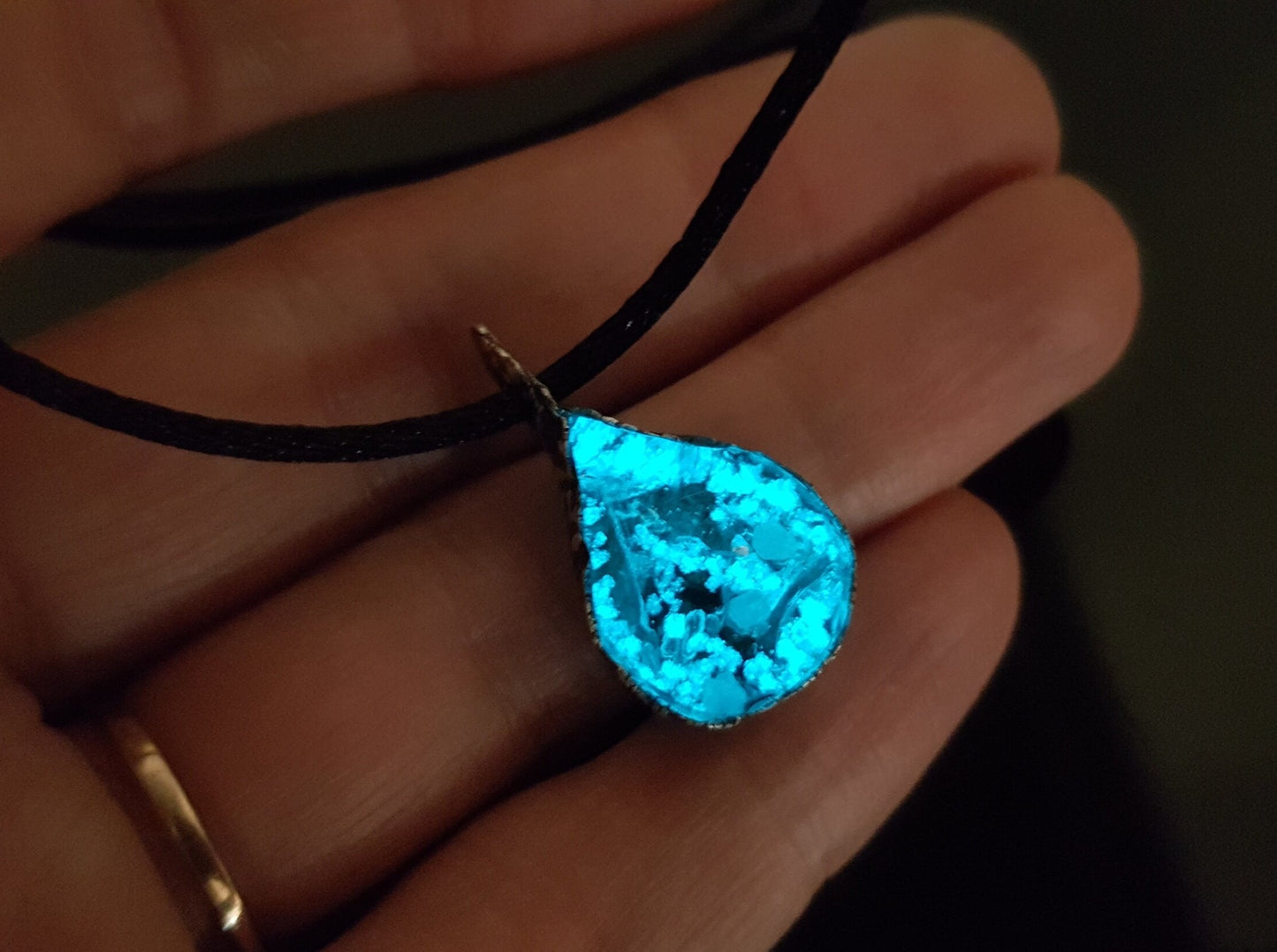 Collar colgante de orgonita, Plata, combinación más poderosa, Diamantes, Herkimer, Moldavita.