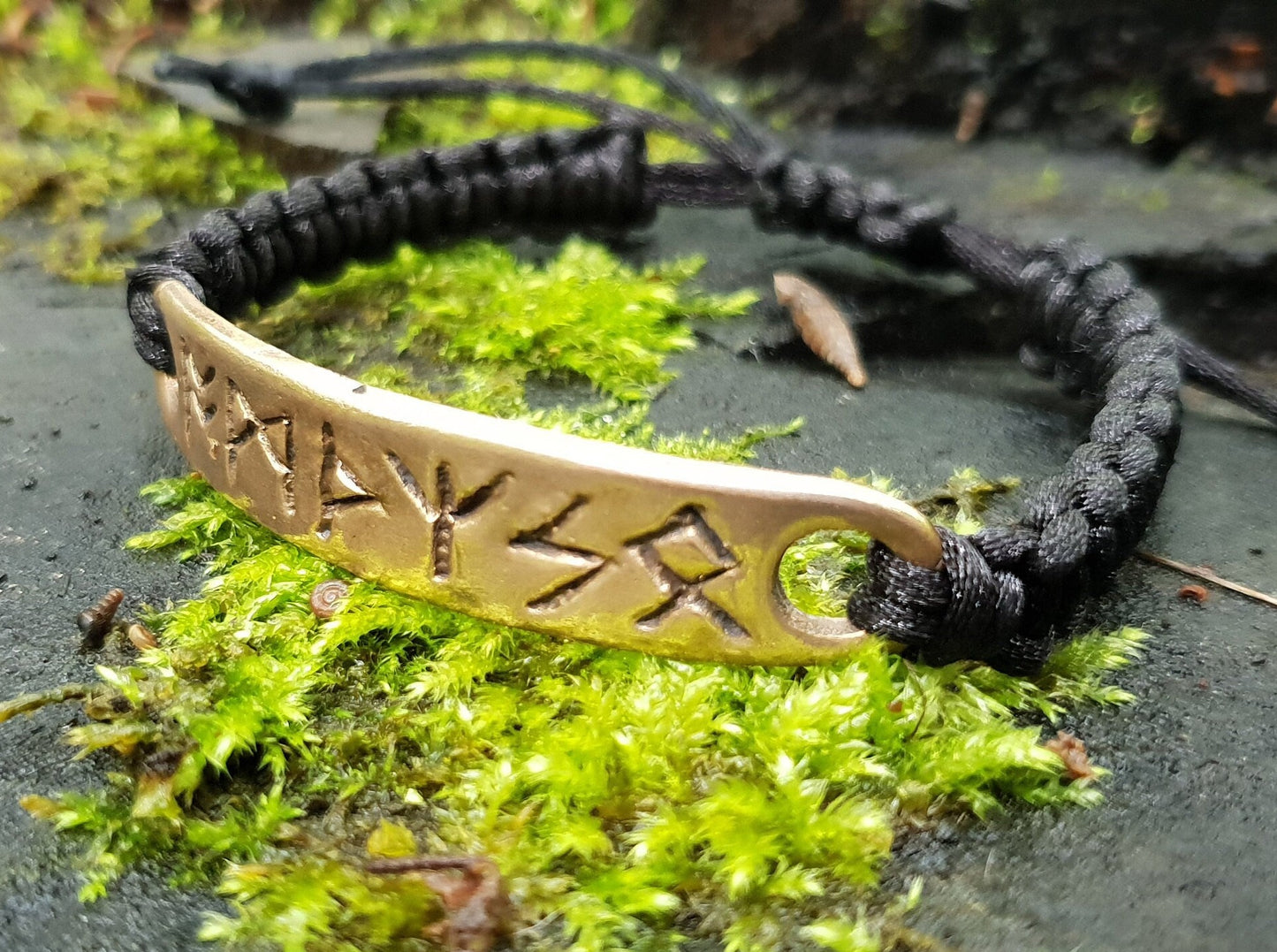 Bronze or silver bracelet amulet with celtic runes formula. Real charm / amulet. Specially programmed. Strong protection.
