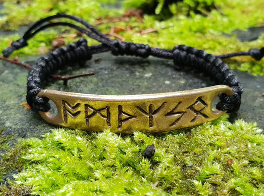Bronze or silver bracelet amulet with celtic runes formula. Real charm / amulet. Specially programmed. Strong protection.