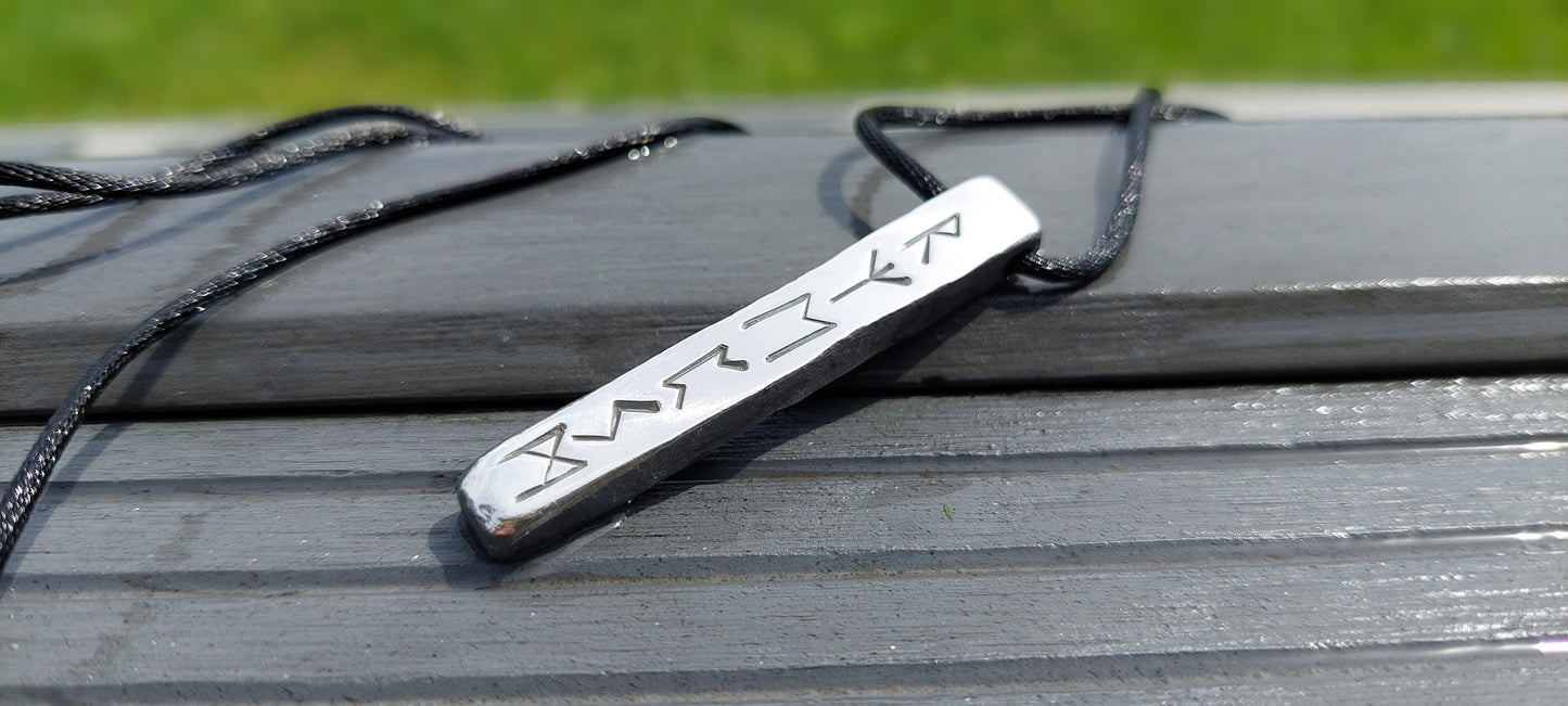 Powerful and real rune amulet for spiritual growth and protection. Silver pendant.