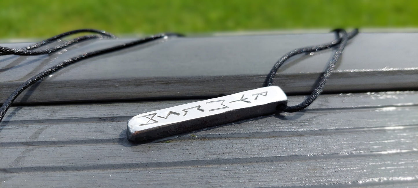 Powerful and real rune amulet for spiritual growth and protection. Silver pendant.