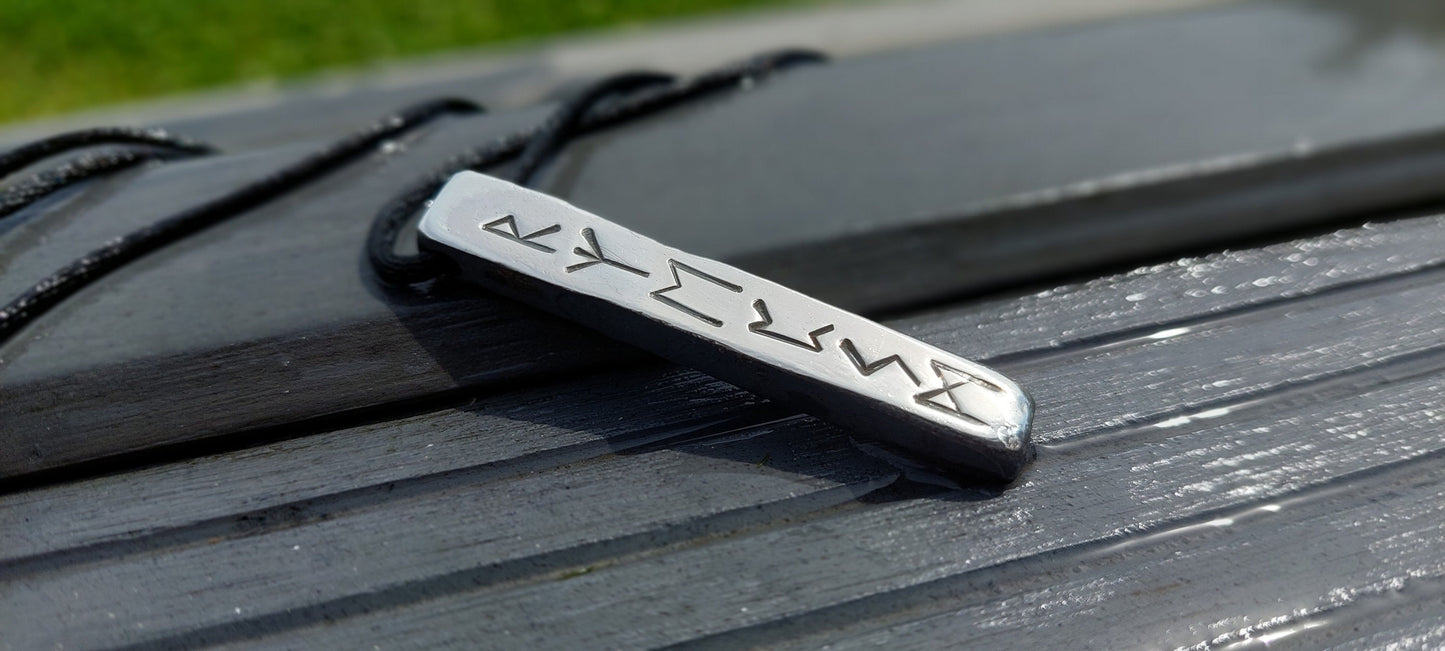 Powerful and real rune amulet for spiritual growth and protection. Silver pendant.