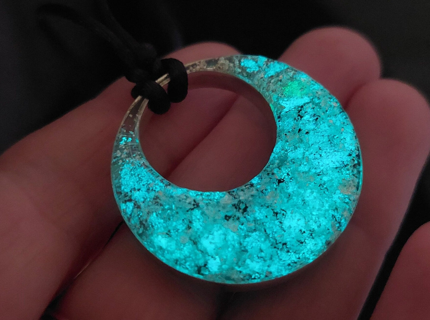 Collar con colgante de orgonita de plata, amuleto con combinación de cristal potente y única