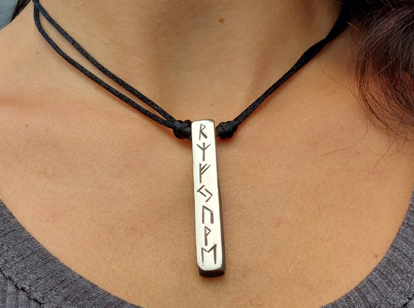 Powerful and real rune amulet for wealth, money and protection, sterling silver pendant