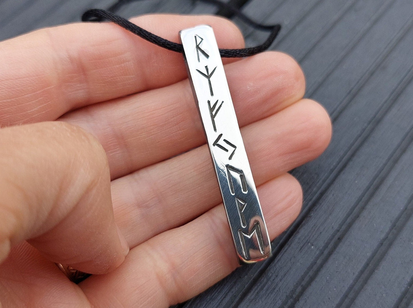 Powerful and real rune amulet for wealth, money and protection, sterling silver pendant