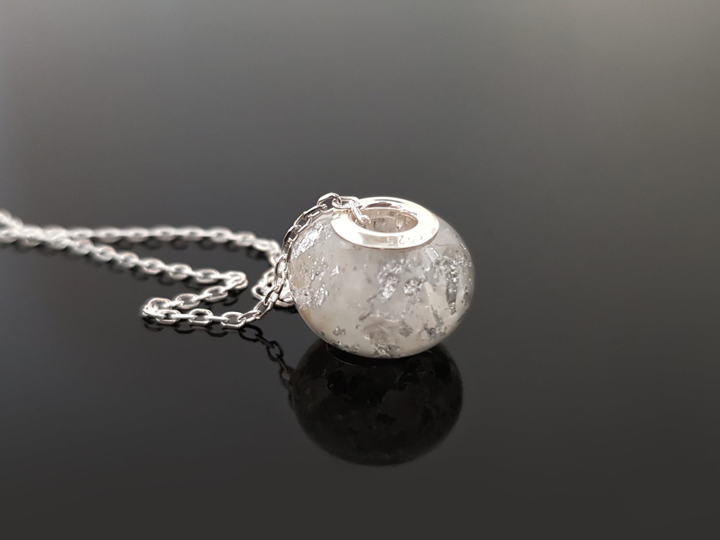 Orgone Orgonite pendant, bracelet, charm bead, High vibrations, silver, Herkimer, Danburite, Diamonds, glow in dark