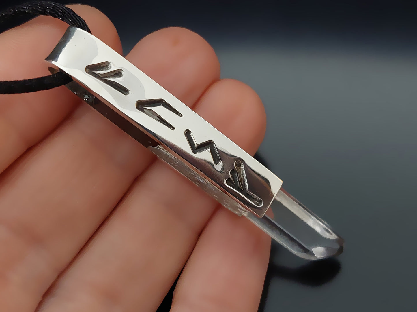 Powerful rune magic amulet, charm pendant for very strong protection in astral, mental, physical planes, 925 silver