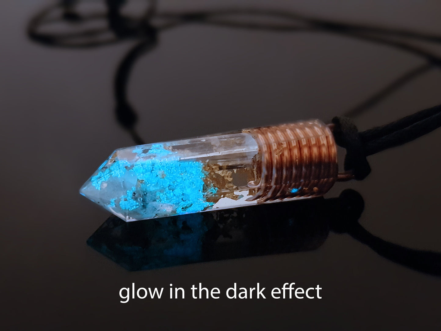 Orgonite orgone pendant necklace, Powerful amulet - 4 high vibration crystals, 24k gold - Diamonds, Herkimer, Danburite