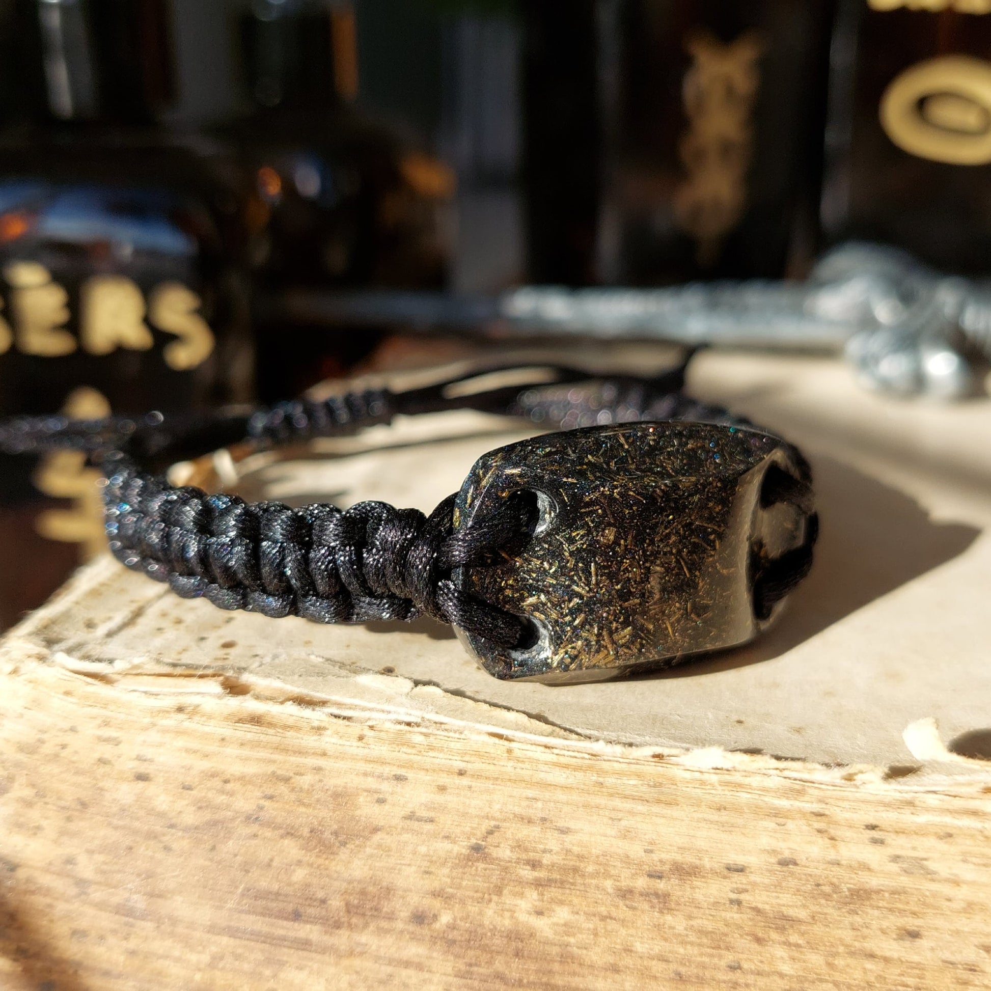 Orgonite bracelet. Black Sun orgone bracelet. Herkimer, Elite Shungite, Black Tourmaline, 24k gold, brass
