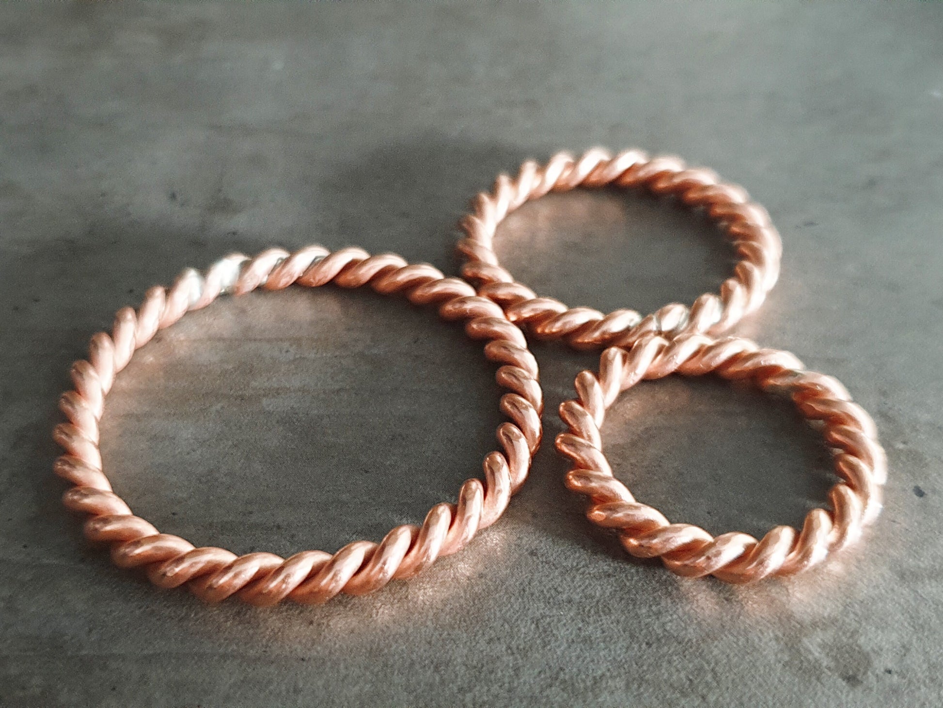 Empowerment Cubit 188mhz frequency, Lost Cubit 177mhz frequency and Sacred Cubit 144mhz frequency copper Tensor rings - pendant, amulet