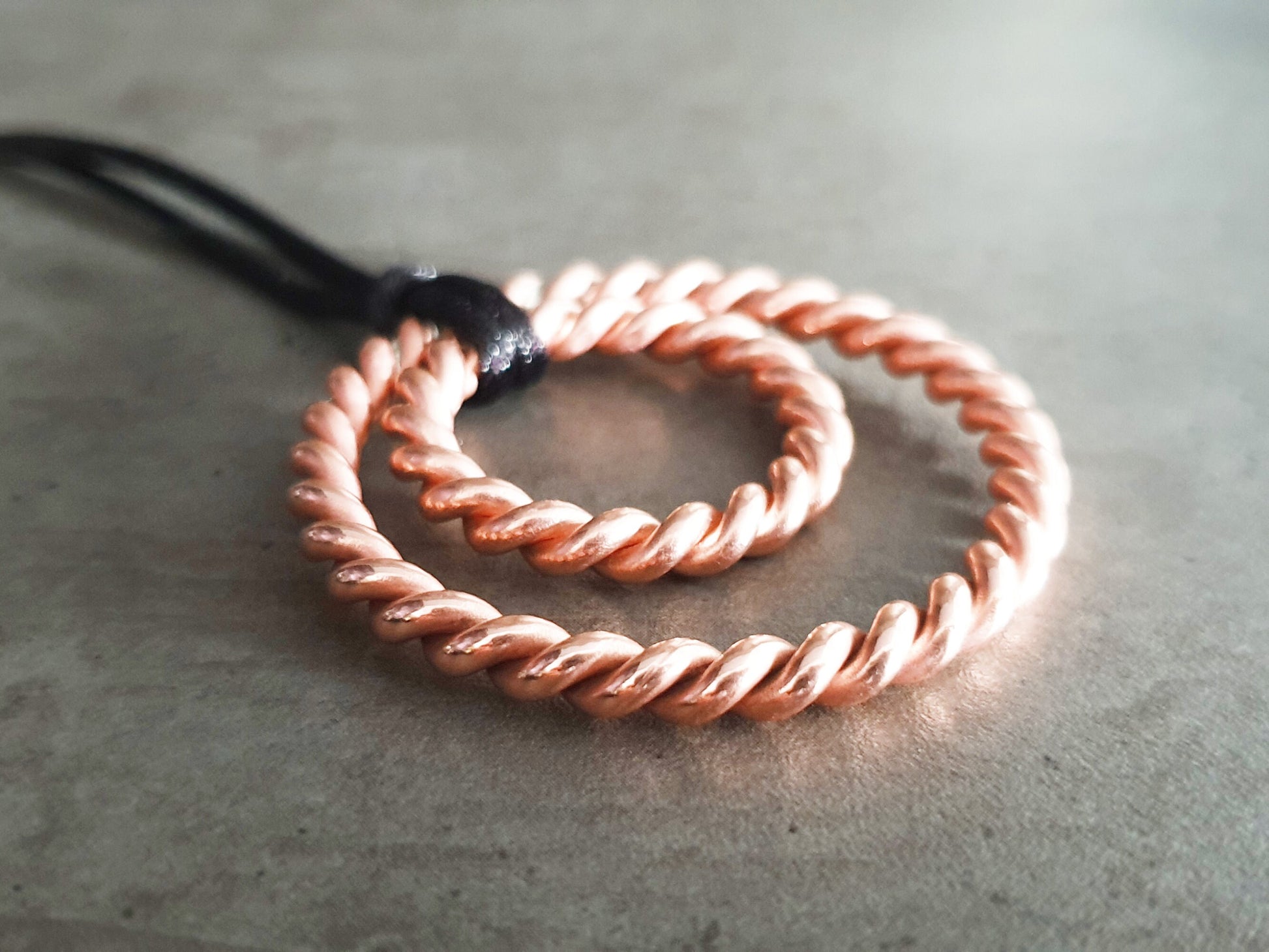 Lost Cubit 177mhz frequency and Sacred Cubit 144mhz frequency copper Tensor ring - pendant, amulet